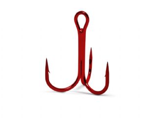 VMC 8540 Red Treble Hooks - 